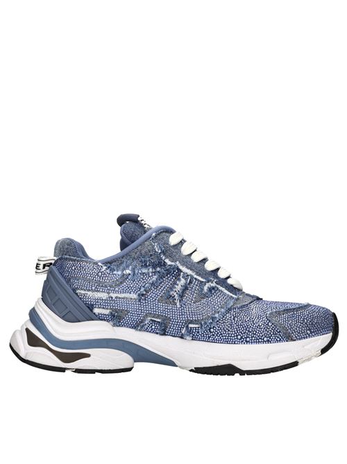 Sneakers modello Race in tessuto e strass ASH | RACE STRASS DENIM DOUBLE WASHED DENIBLU JEANS